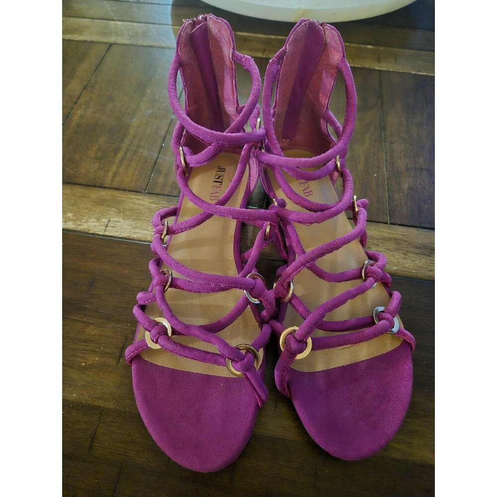 JustFab Vaneza Purple Gladiator Sandals size 6